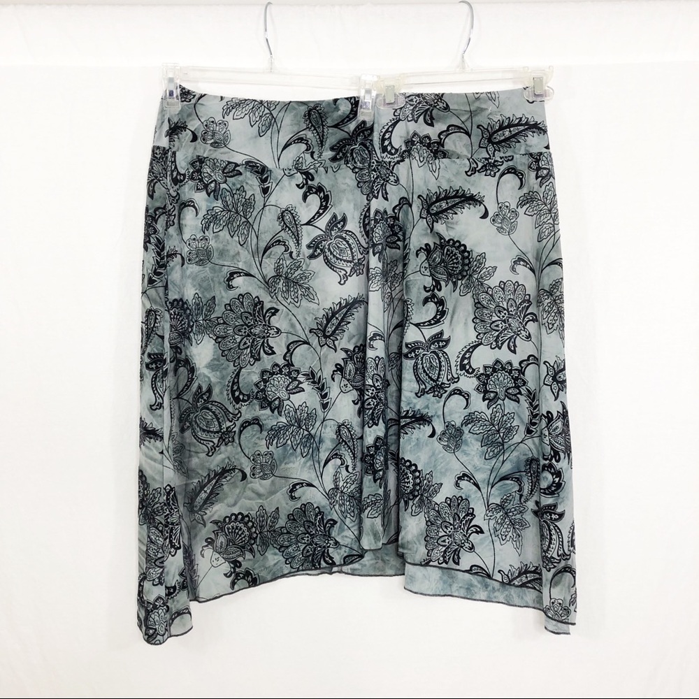 NEW Sami & Jo Boho Paisley Midi Skirt, Size 3X, Gray